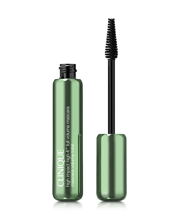 High Impact High-Fi™ Full Volume Mascara, Ervaar onmiddellijk 230% meer volume met een ultragepigmenteerde, met vezels doordrenkte mascara die het wimpervolume tot het maximum versterkt.*