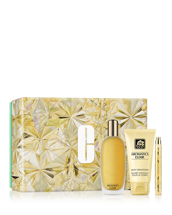 Aromatics Elixir Riches Fragrance Set, Een betoverend en mysterieus doosje met het tijdloze Aromatics Elixir™.